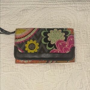 Vera Bradley Pink and Yellow Floral Wallet